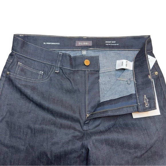 DL1961 Women’s Bridget Bootcut High Rise Instasculpt Jeans Indigo Coated Size 29 - Picture 5 of 14